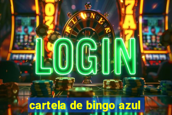 cartela de bingo azul