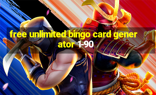 free unlimited bingo card generator 1-90