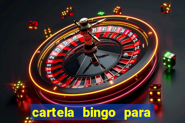 cartela bingo para cha de cozinha imprimir gratis