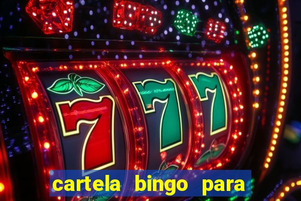 cartela bingo para cha de cozinha imprimir gratis