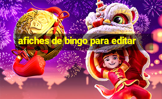 afiches de bingo para editar