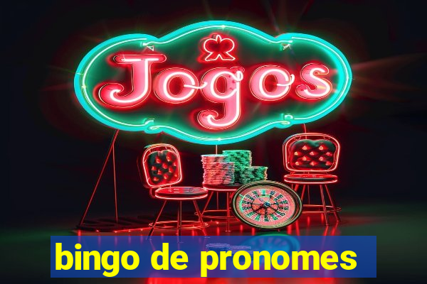 bingo de pronomes