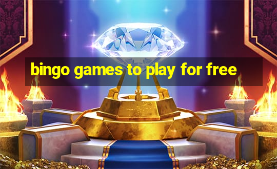 bingo games to play for free