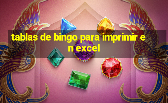 tablas de bingo para imprimir en excel