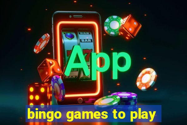 bingo games to play