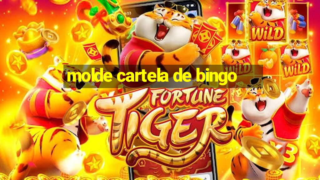 molde cartela de bingo