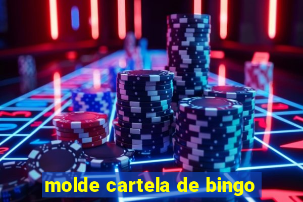 molde cartela de bingo