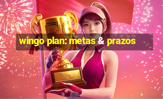 wingo plan: metas & prazos