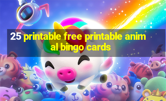 25 printable free printable animal bingo cards