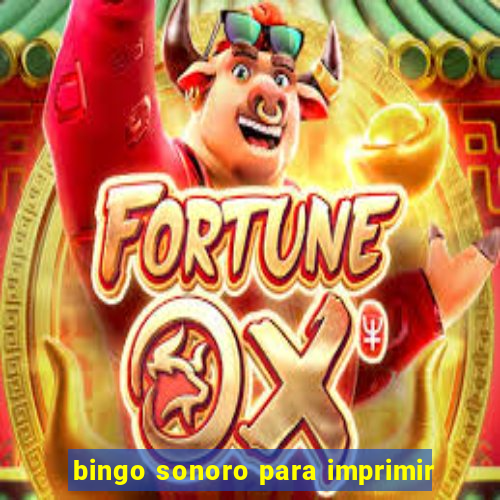 bingo sonoro para imprimir