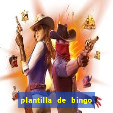 plantilla de bingo para editar