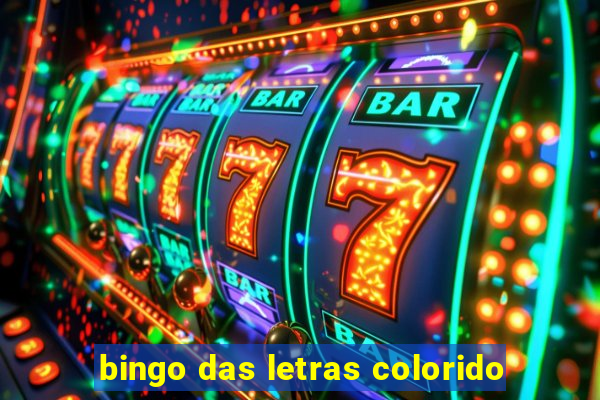 bingo das letras colorido