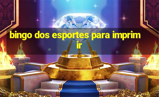 bingo dos esportes para imprimir