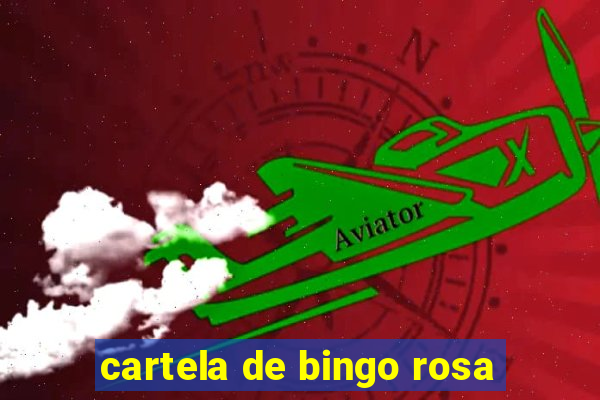 cartela de bingo rosa