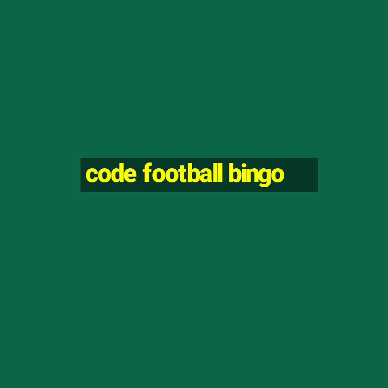 code football bingo