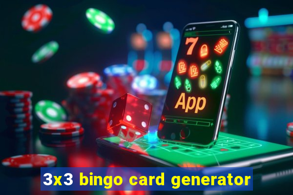 3x3 bingo card generator