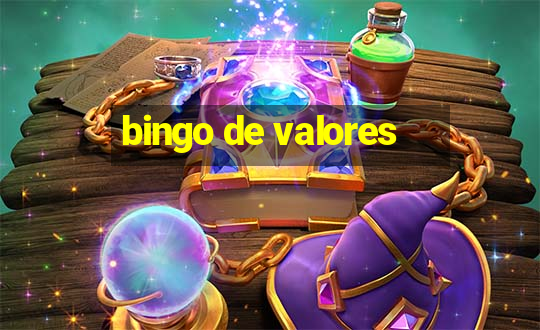 bingo de valores