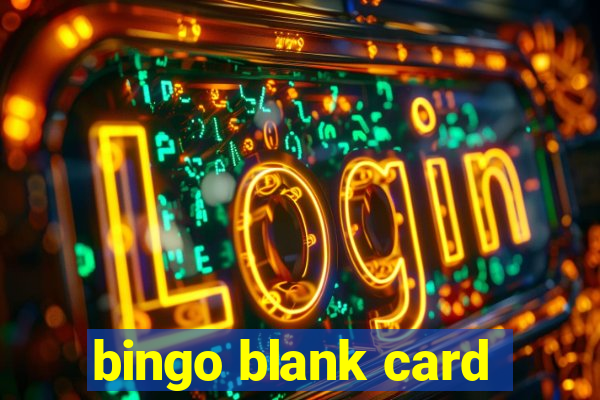 bingo blank card