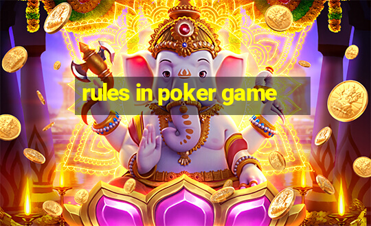 rules in poker game