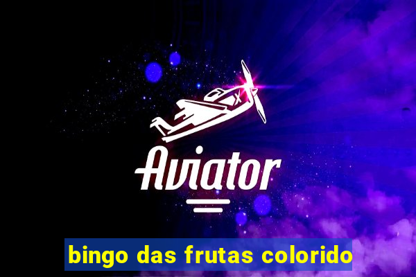 bingo das frutas colorido