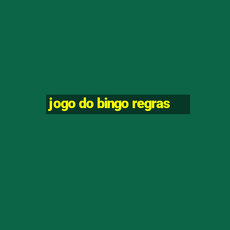 jogo do bingo regras