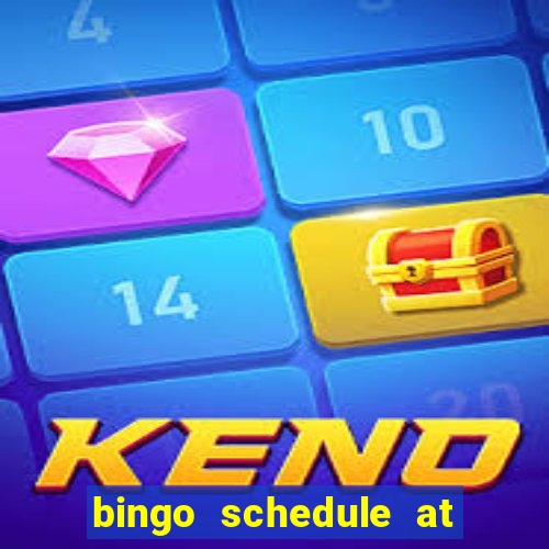 bingo schedule at mohegan sun