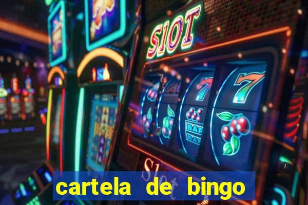 cartela de bingo de letras