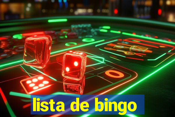 lista de bingo