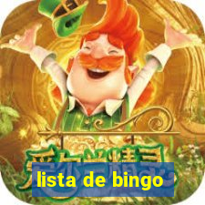 lista de bingo