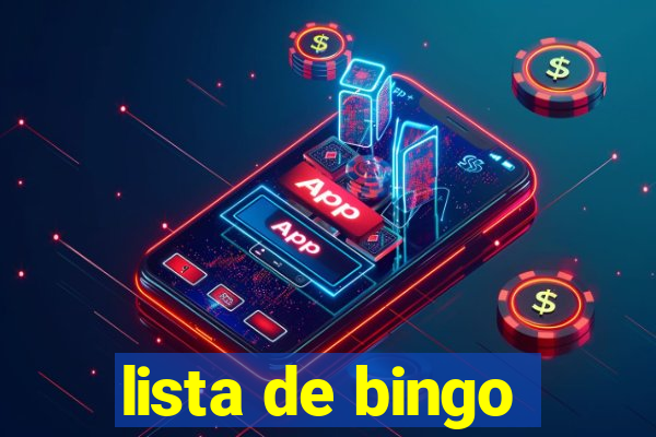 lista de bingo