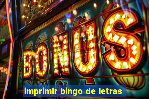 imprimir bingo de letras