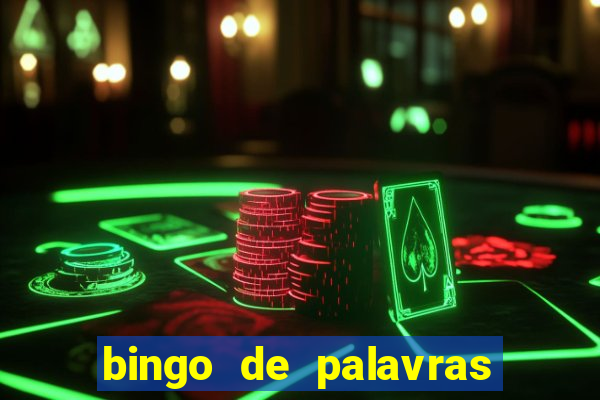 bingo de palavras para 3 ano