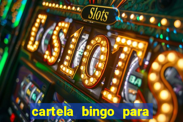 cartela bingo para cha de cozinha imprimir gratis