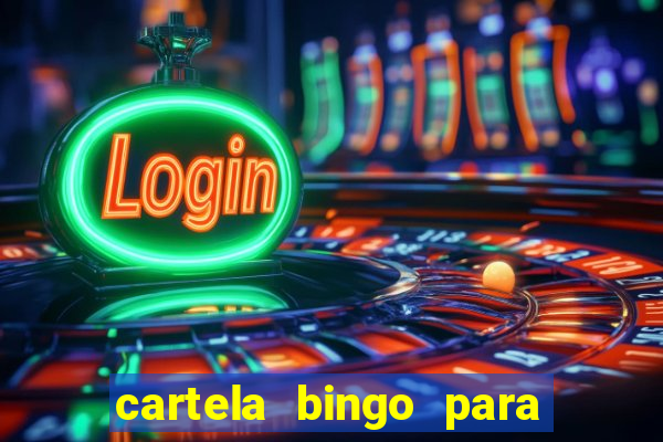 cartela bingo para cha de cozinha imprimir gratis