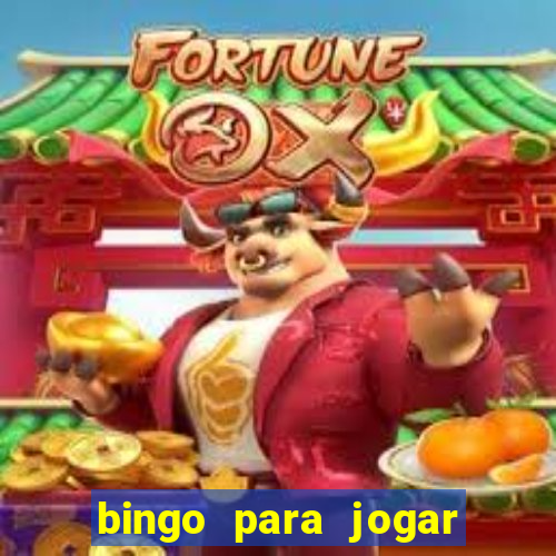 bingo para jogar com os amigos