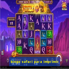 bingo safari para imprimir