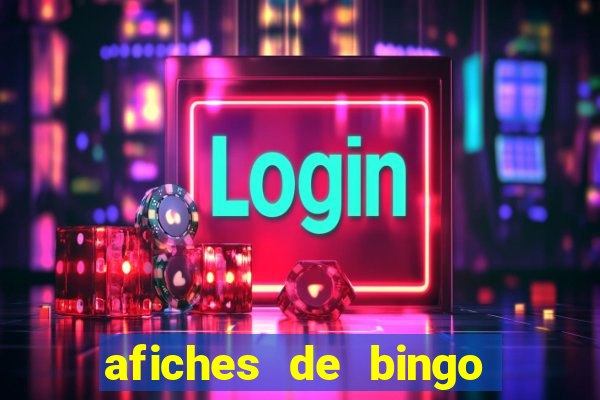 afiches de bingo para editar