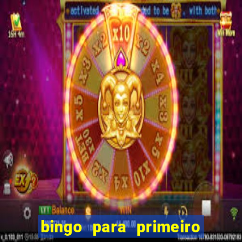 bingo para primeiro dia de aula