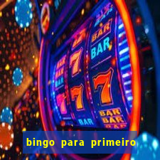 bingo para primeiro dia de aula