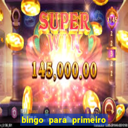 bingo para primeiro dia de aula