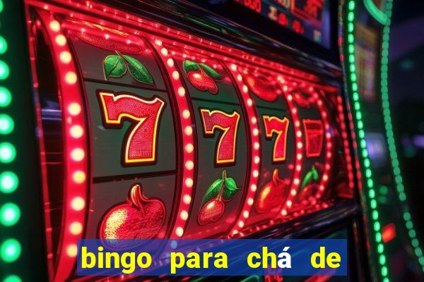 bingo para chá de bebê para imprimir grátis