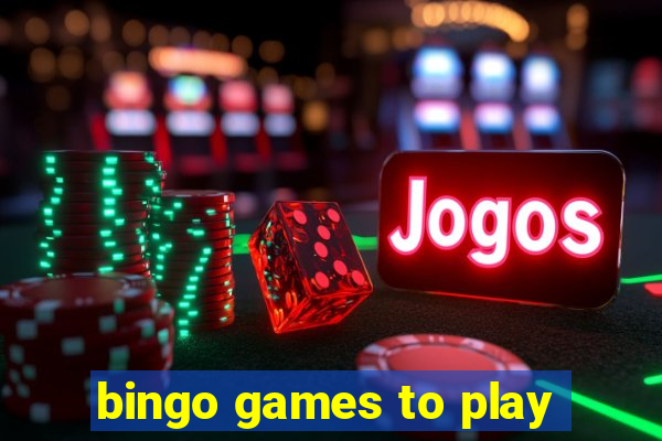 bingo games to play