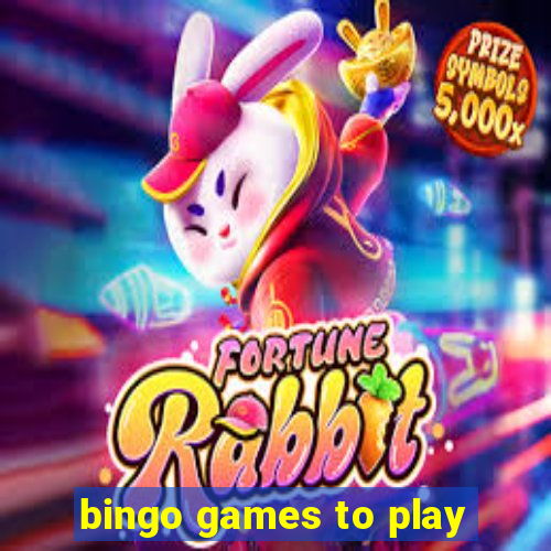 bingo games to play