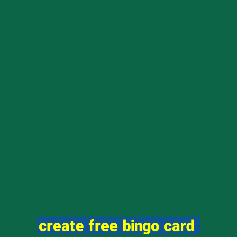 create free bingo card