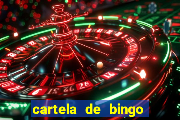 cartela de bingo da sorte