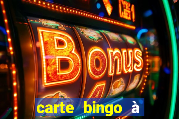 carte bingo à imprimer gratuit