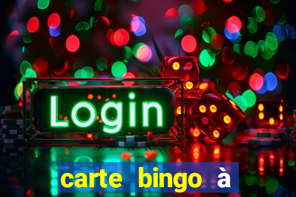 carte bingo à imprimer gratuit