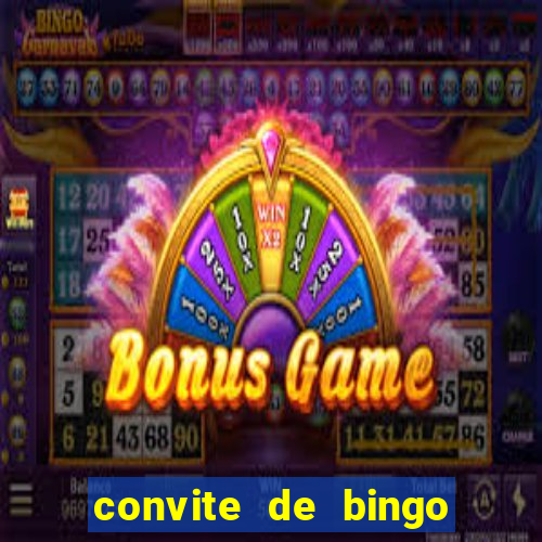 convite de bingo para editar