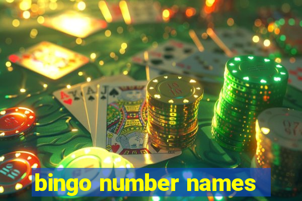 bingo number names