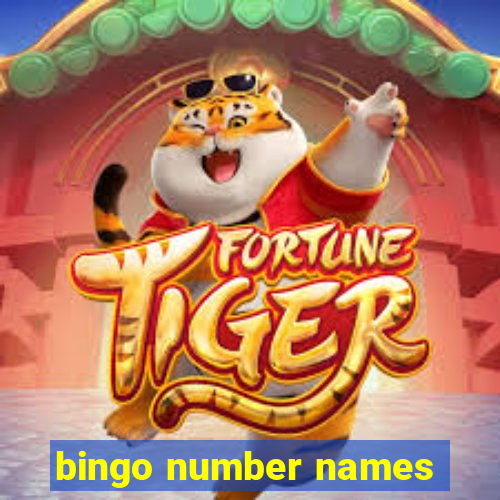 bingo number names